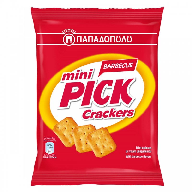 Παπαδοπούλου Mini Pick Crackers Barbecue (70gr)