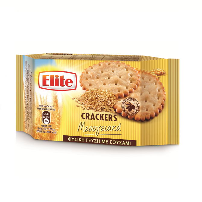 Elite Crackers Μεσογειακά Φυσική γεύση (105gr)