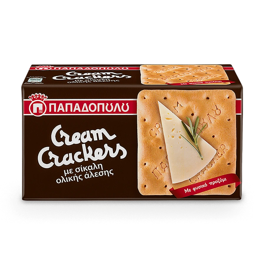 Παπαδοπούλου Cream Crackers με σίκαλη ολικής άλεσης (175gr)