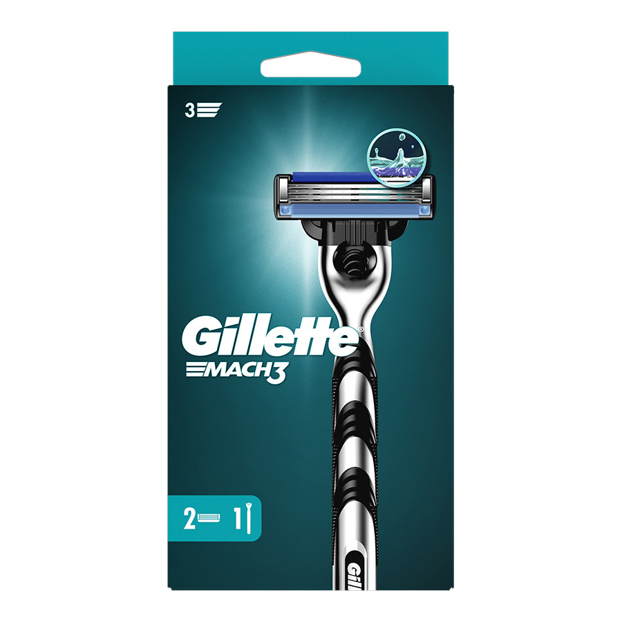 Gillette Mach 3 Ξυριστική Μηχανή +2 Ανταλλακτικές Κεφαλές