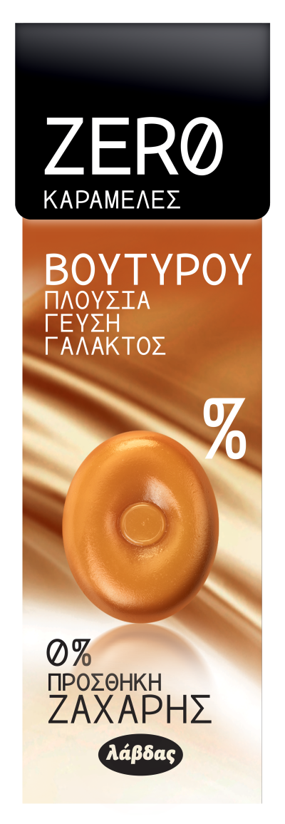 Λάβδας Καραμέλες με Γεύση Βουτύρου Χωρίς Ζάχαρη (32gr)