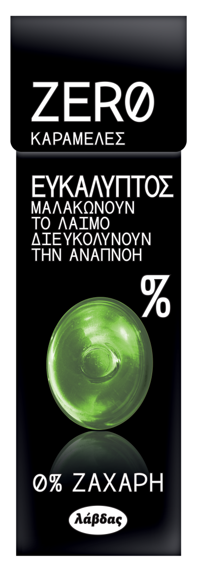 Λάβδας Καραμέλες με Γεύση Ευκάλυπτο Χωρίς Ζάχαρη (32gr)