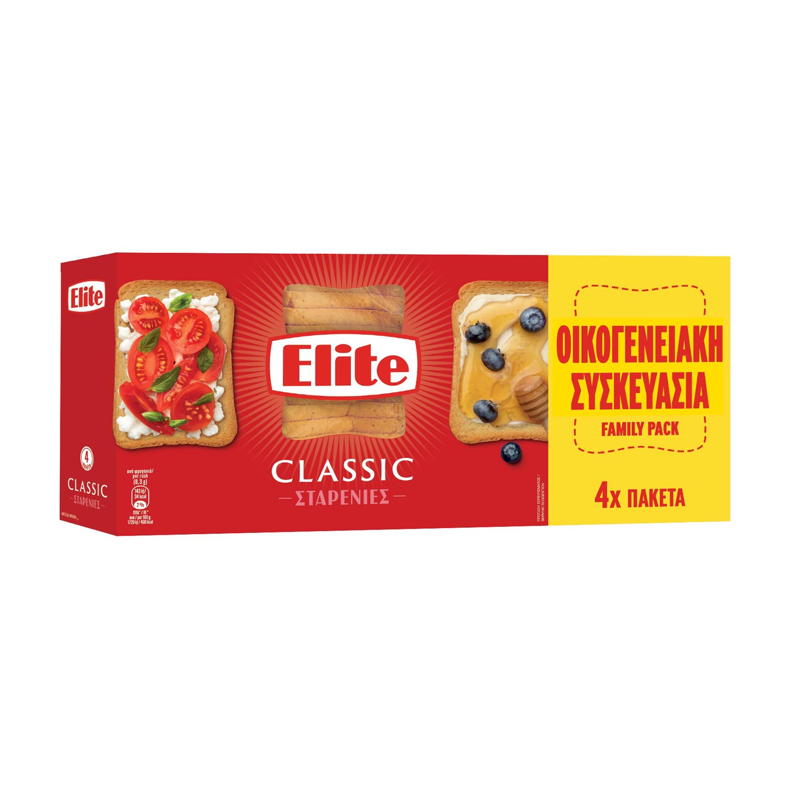 Elite Classic Φρυγανιές Σταρένιες (4x125gr)