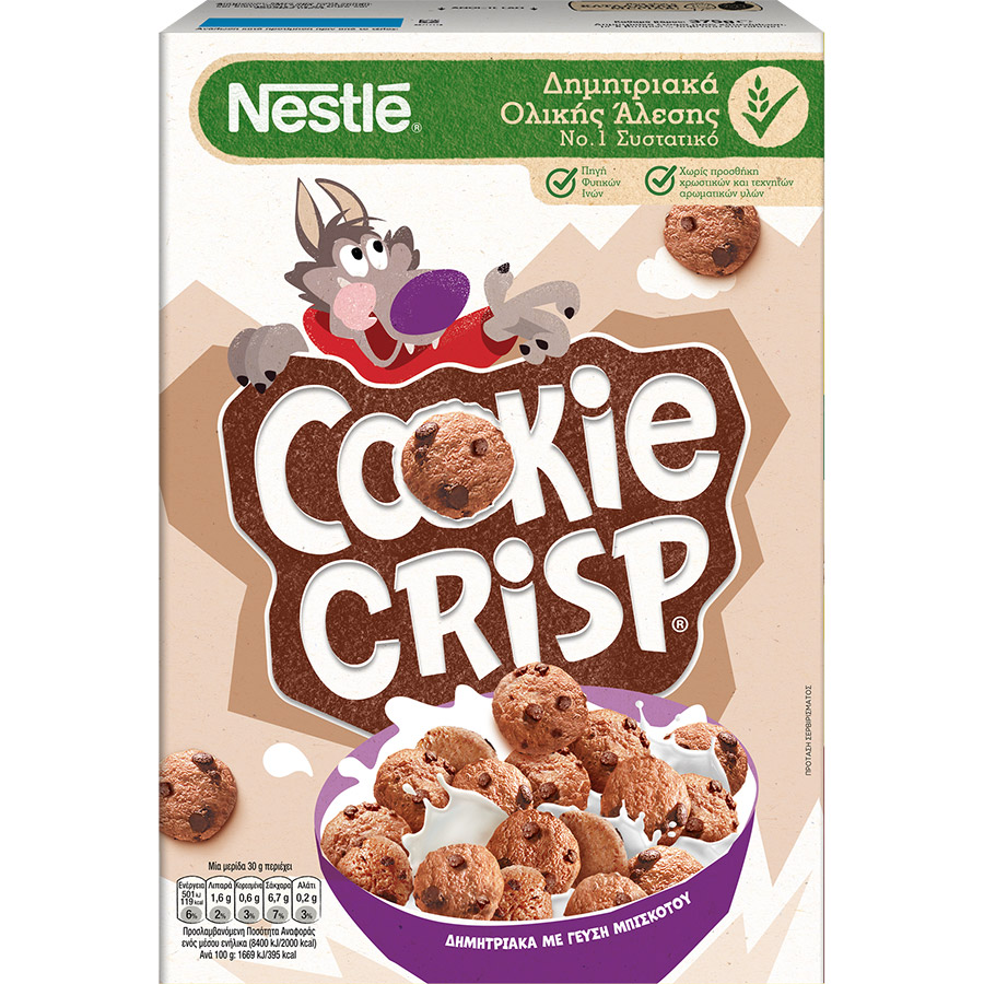 Nestle Cookie Crisp Δημητριακά Ολικής Άλεσης Μπισκότο (375gr)
