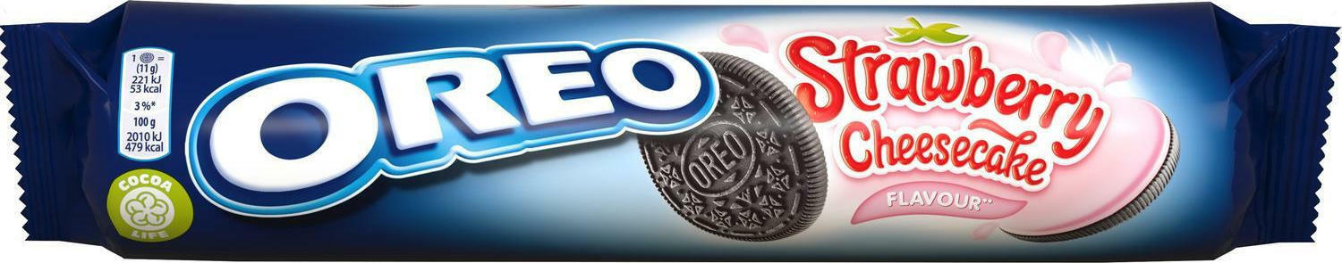 Oreo Μπισκότα Cheesecake με Γέμιση Φράουλα (154gr)