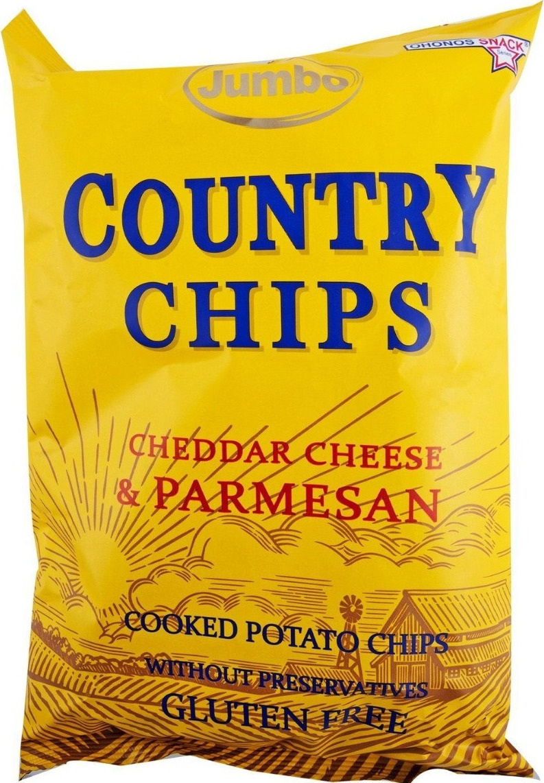 Ohonos Snack Πατατάκια Country με Γεύση Cheddar & Parmesan Cheese – Χωρίς Γλουτένη (150gr)