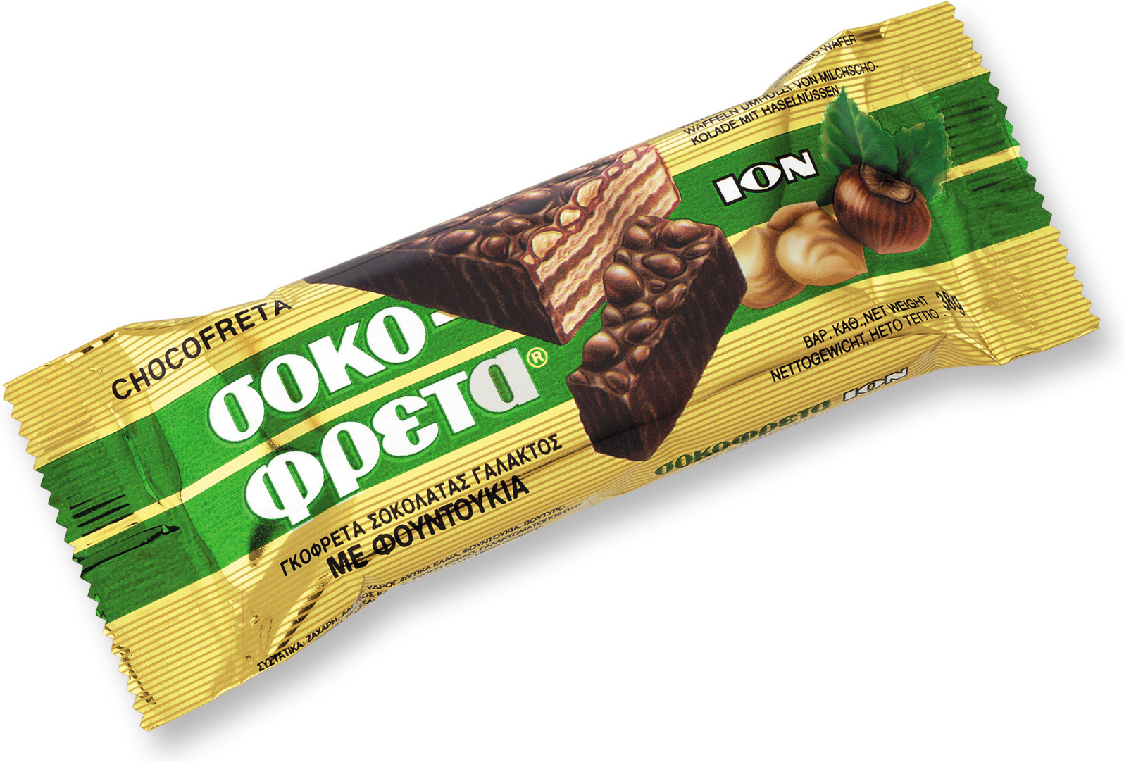ION Γκοφρέτα Γάλακτος Φουντούκι (38gr)