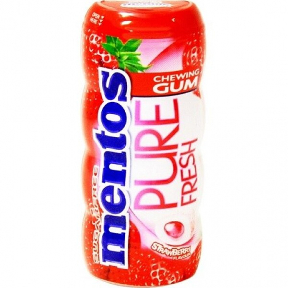 Mentos Pure Fresh Τσίχλες Φράουλα (28gr)