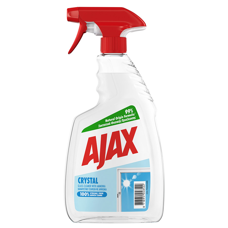 Ajax Καθαριστικό Τζαμιών Crystal Clean (750ml)