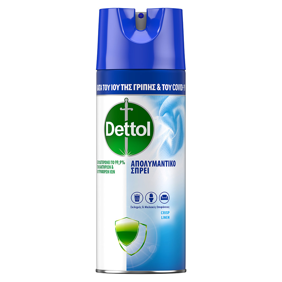 Dettol All In One Απολυμαντικό Σπρέι Crisp Linen (400ml)