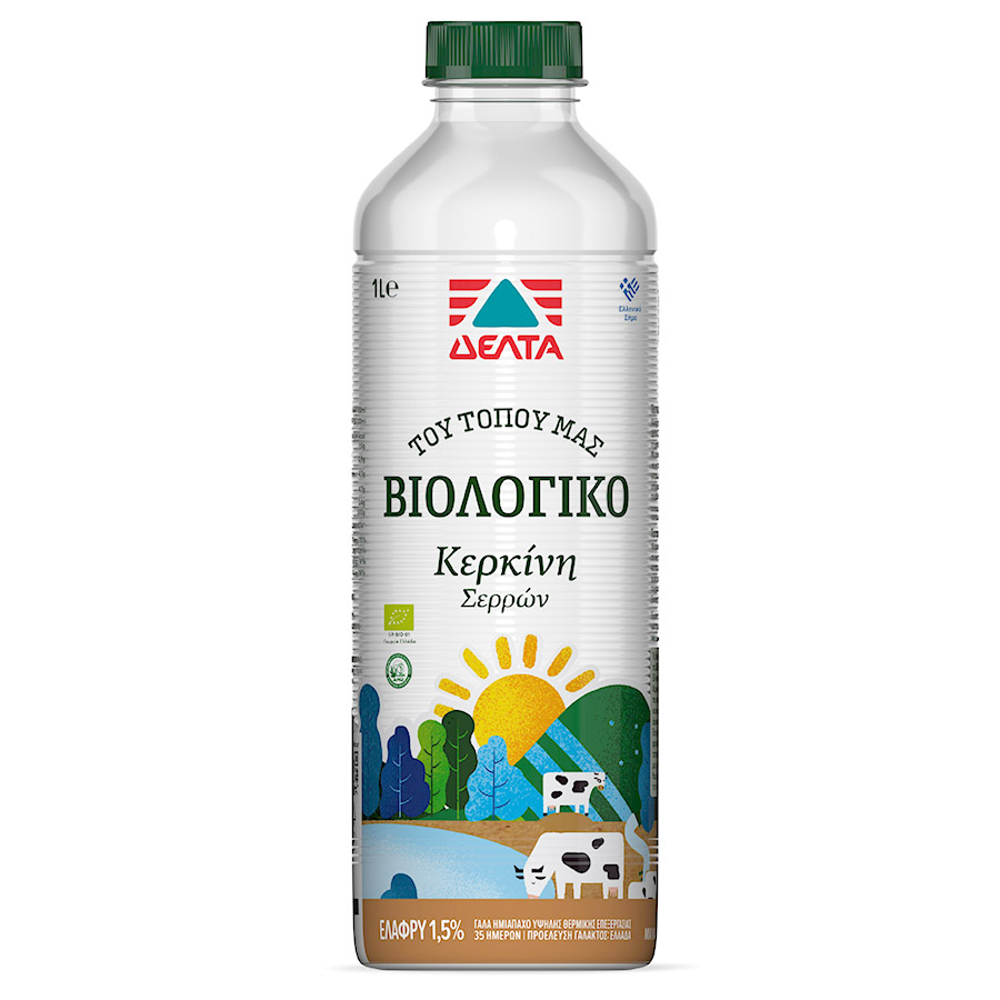 Δέλτα Του Τόπου Μας Γάλα Ελαφρύ Βιολογικό 1,5% Λιπαρά (1lt)