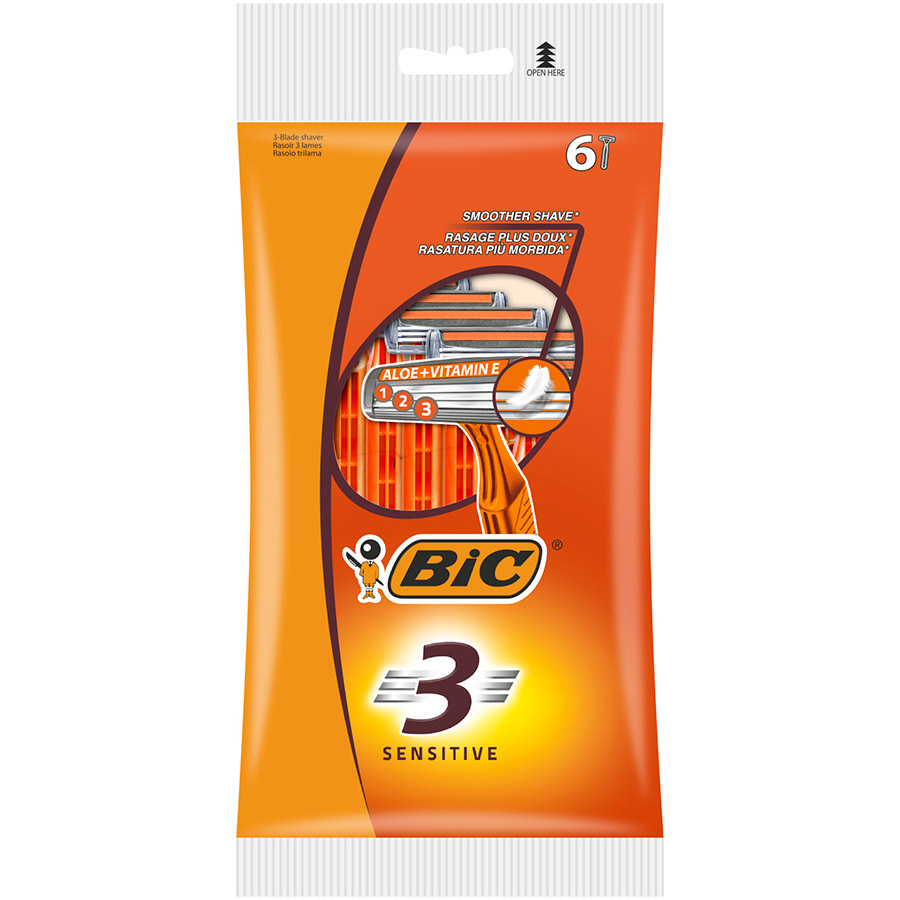 Bic Sensitive Ξυραφάκια 3Λεπίδων (6τεμ)