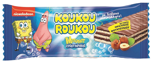 Γκοφρέτες με Σοκολάτα Γάλακτος Koukouroukou Sponge Bob (25gr)