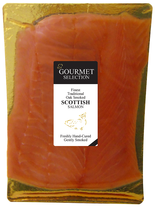 Gourmet Select Καπνιστός σολομός Σκωτίας Μακράς Κοπής (200g)