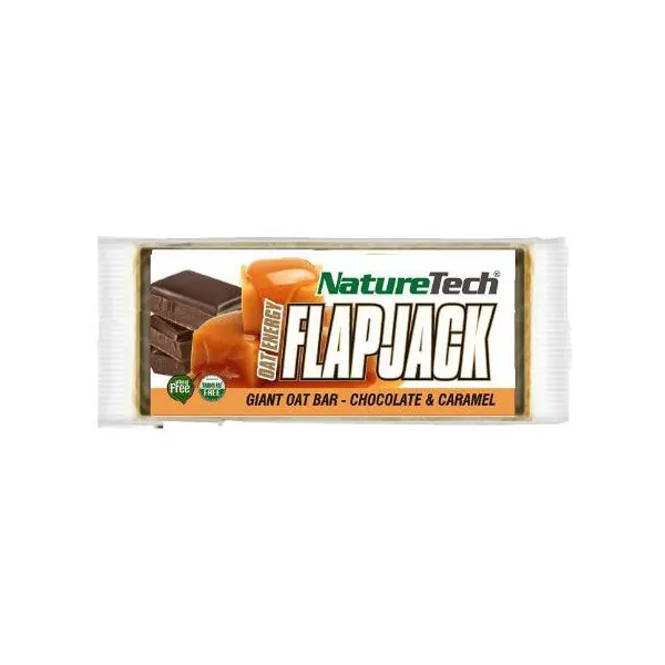 ΝatureTech Flapjack – Μπάρα Βρώμης με Καραμέλα & Σοκολάτα Βελγίου (100gr)