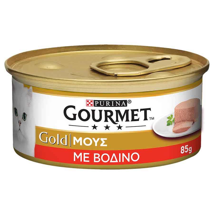 Purina Gourmet Gold Γατοτροφή Μους Βοδινό (85gr)