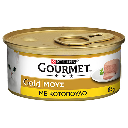 Purina Gourmet Gold Γατοτροφή Μους Κοτόπουλο (85gr)