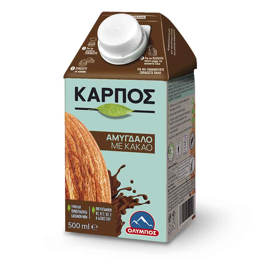 Όλυμπος Ρόφημα Καρπός Αμυγδάλου Με Κακάο Νηστίσιμο Χωρίς Λακτόζη Χωρίς Γλουτένη (500ml)