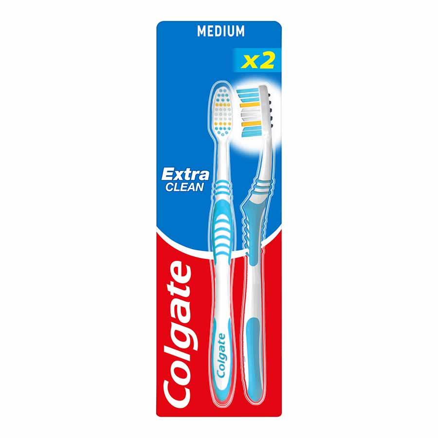 Colgate Extreme Clean Οδοντόβουρτσα Μέτρια (2τεμ)