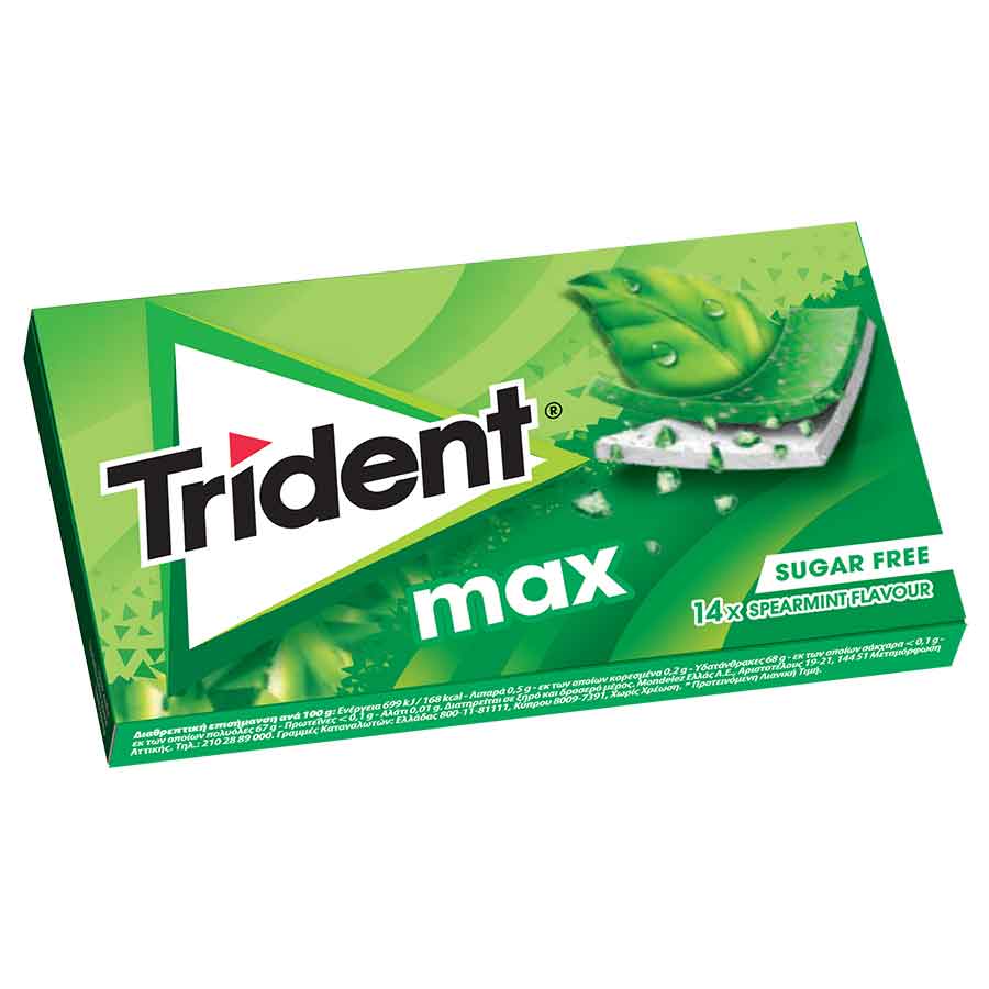 Trident max τσίχλες δυόσμος (27gr)