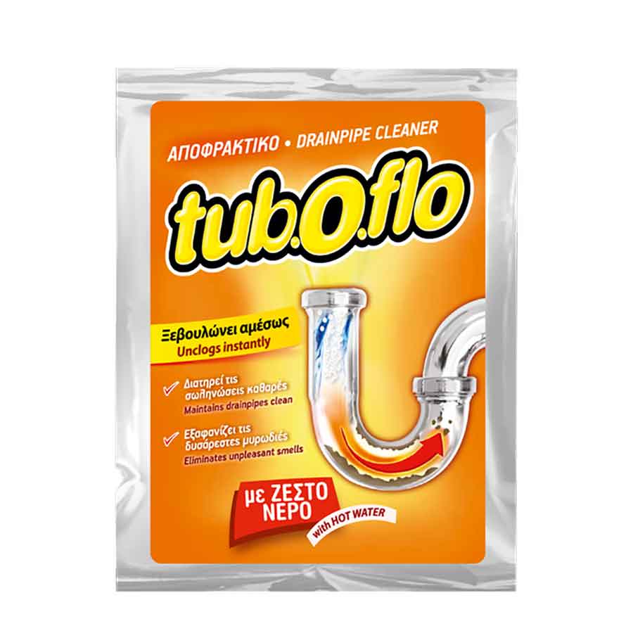 Tuboflo Αποφρακτικό Με Ζεστό Νερό Σκόνη (60gr)