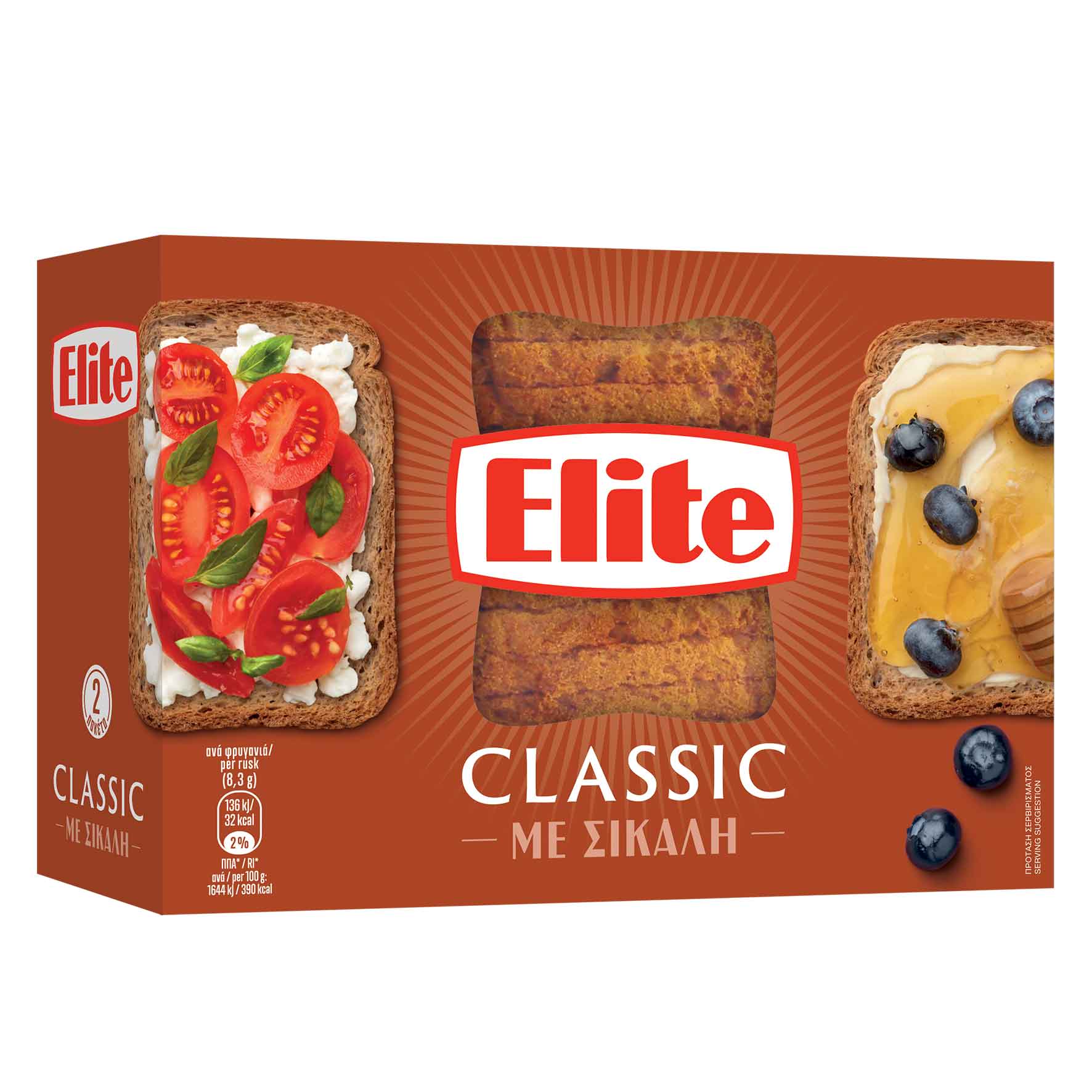 Elite Classic Φρυγανιές Σίκαλης (180gr)