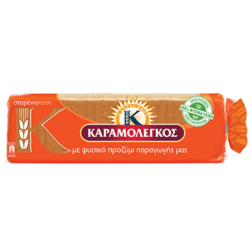 Καραμολέγκος Ψωμί Τοστ Σταρένιο Σε Φέτες (680gr)