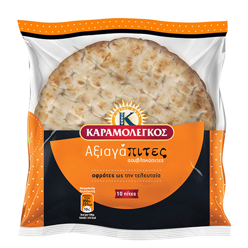 Καραμολέγκος Αξιαγάπιτες Πίτες Μεγάλες 10τεμ. (820gr)