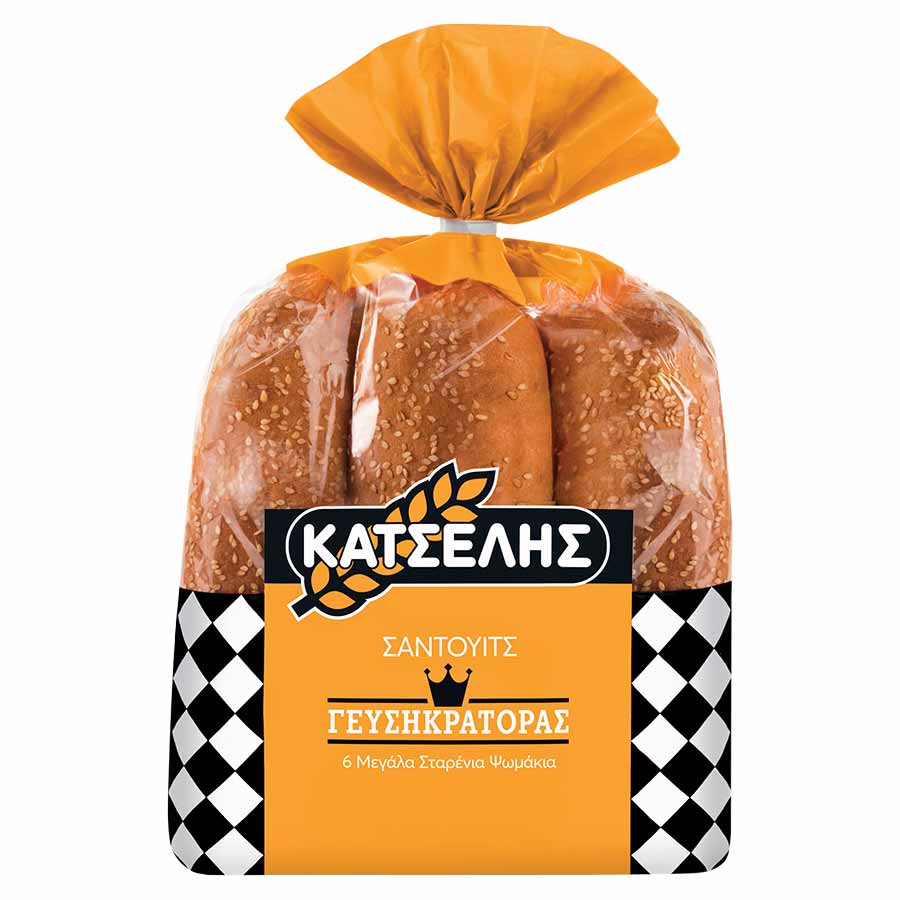 Κατσέλης Γευσηκράτορας Ψωμάκια Σάντουιτς Σταρένια 6τεμ. (546gr)