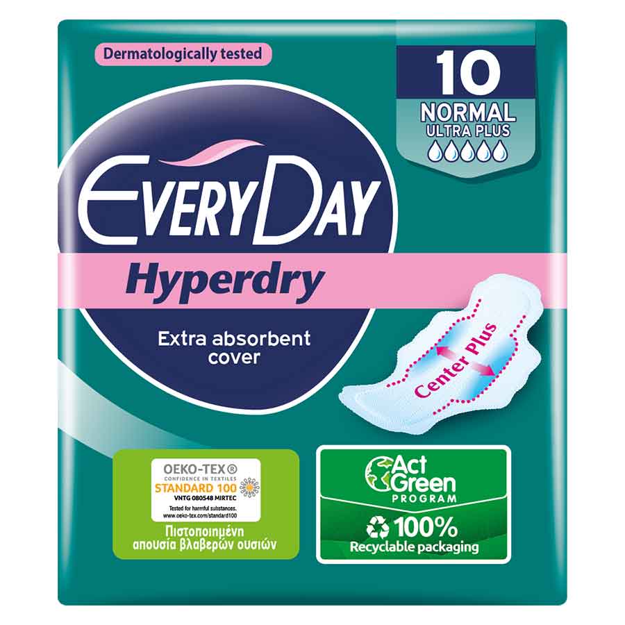 Every Day Hyperdry Σερβιέτες Ultra Plus Normal (10τεμ)