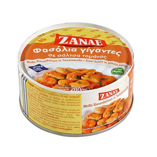 Zanae Φασόλια Γίγαντες Σε Σάλτσα Τομάτας (280gr)