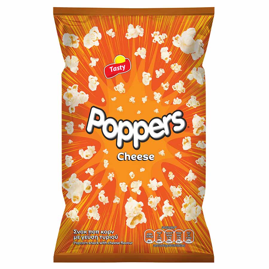 Tasty Snacks Poppers – Ποπ Κορν Με Γεύση Τυριού (75gr)