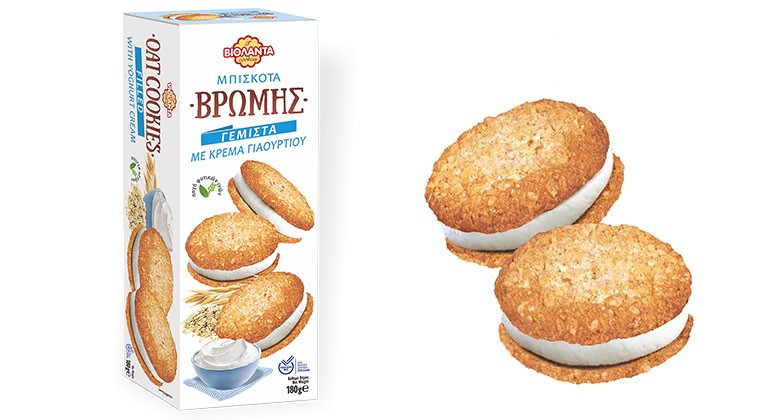 Βιολάντα Μπισκότα Βρώμης Γεμιστά με Γιαούρτι (180gr)