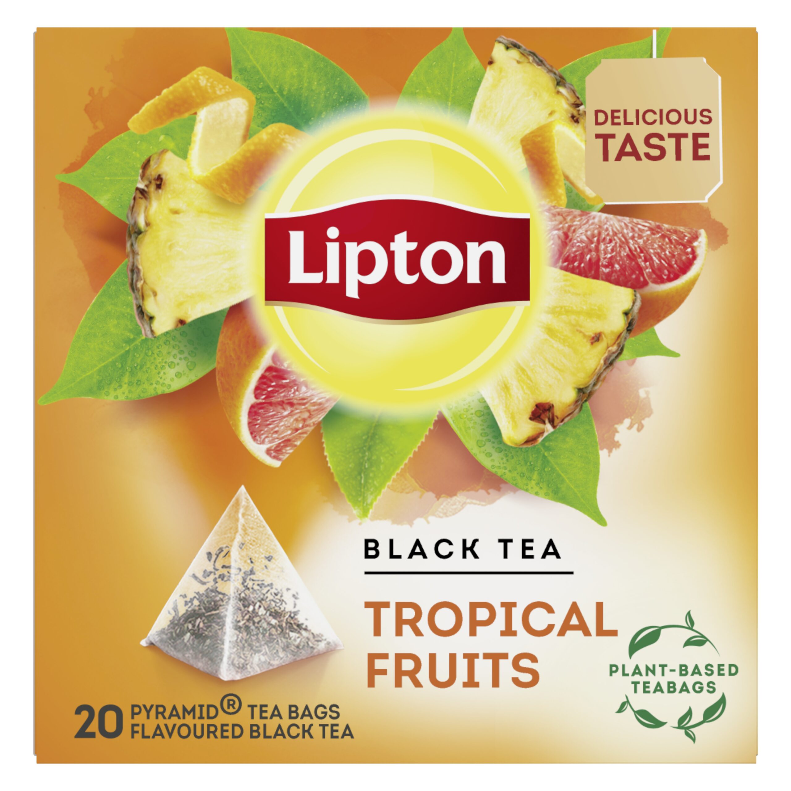 Lipton Τσάι Μαύρο Τροπικά Φρούτα Σε φακελάκια (20τεμ.)