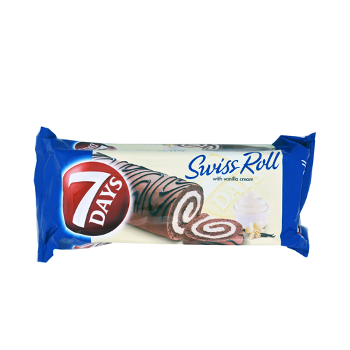 7DAYS Swiss Roll with Filled Cream Vanilla 200g