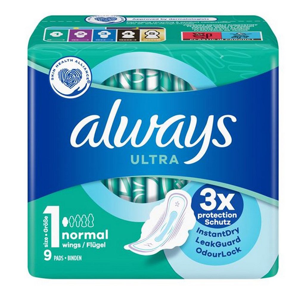 Always Ultra Normal Σερβιέτες με Φτερά Μέγεθος 1, (9τεμ)