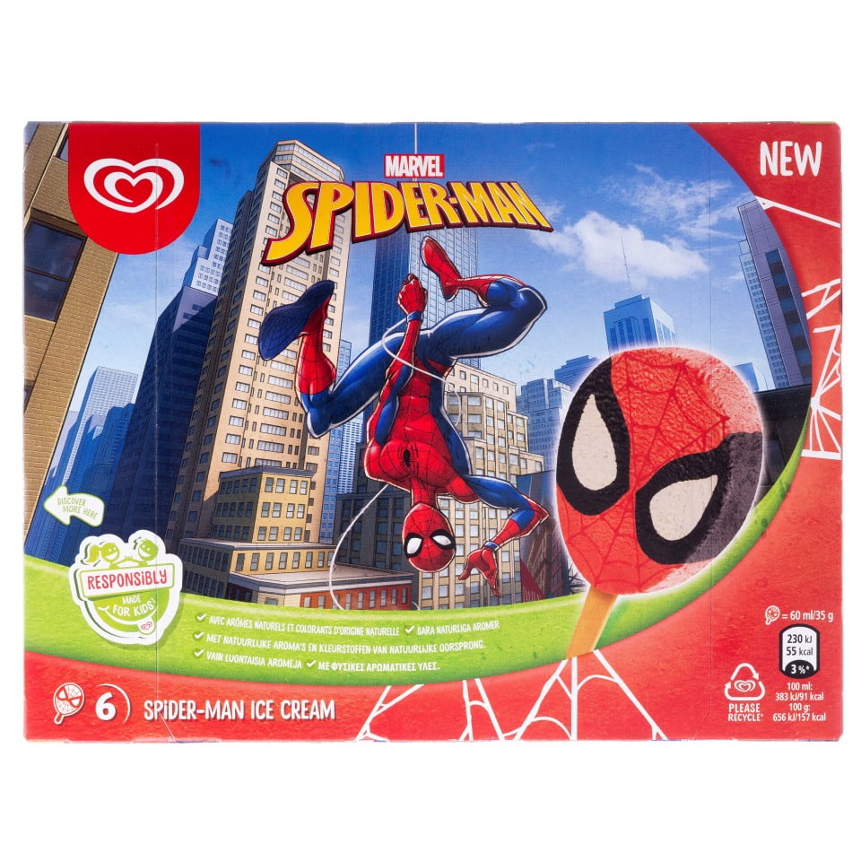 The Spiderman Ice Cream 6x35g