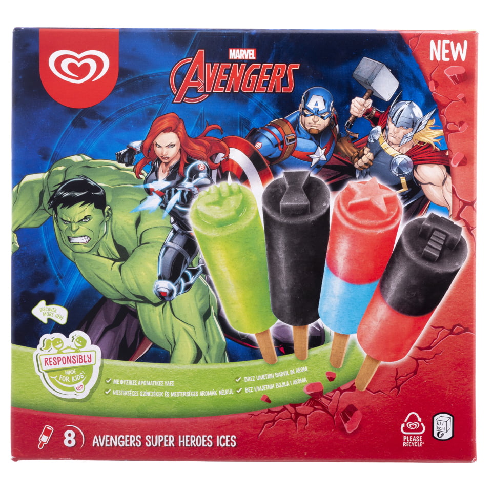 The Avengers Ice Cream 8x64g