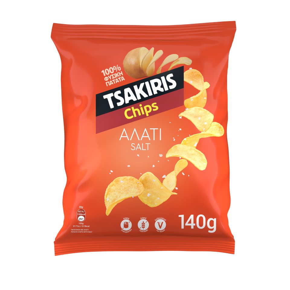 Tsakiris Chips Με Αλάτι (120gr)
