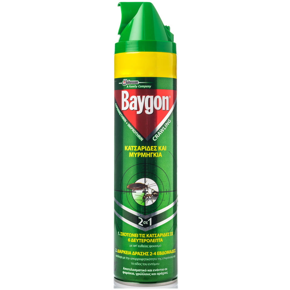 Baygon Εντομοκτόνο Σπρέι Για Κατσαρίδες & Μυρμήγκια (400ml)