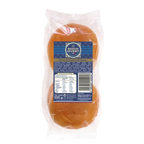 Brioche Gourmet Μπριός Ψωμάκια για Μπέργκερ (250gr)