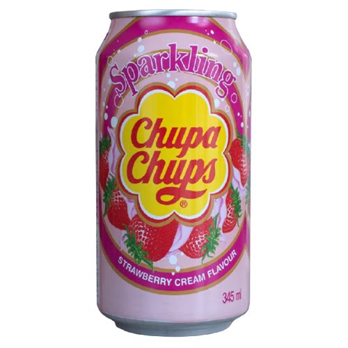 Chupa Chups Strawberry Cream Sparkling (345ml)