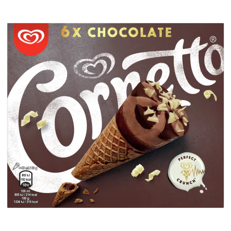 ALGIDA Cornetto Chocolate Πολυσυσκευασία x 6