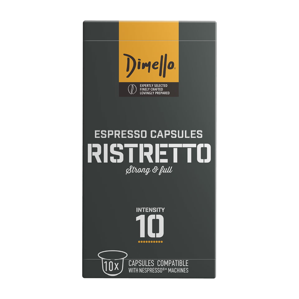 Dimello Coffee Capsules Espresso Risretto 10 X5.6 GR