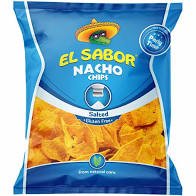 Nacho EL SABOR Chips Salty Party Size No Gluten 225g. ( to the post)
