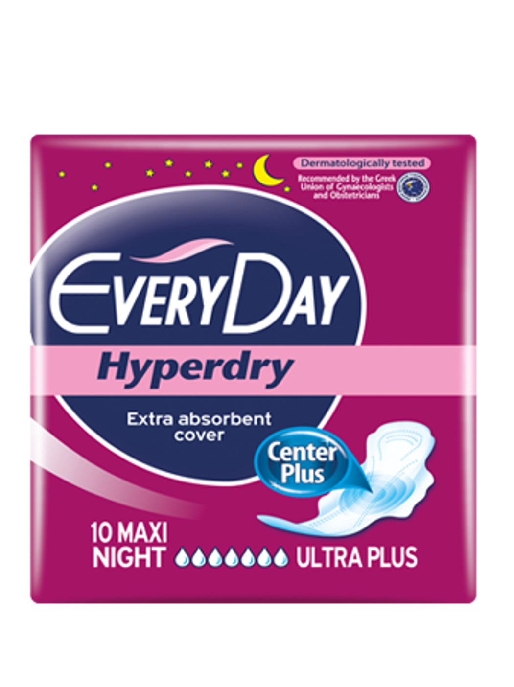 Every Day Hyperdry Maxi Night Ultra Plus Σερβιέτες με φτερά (10τεμ)