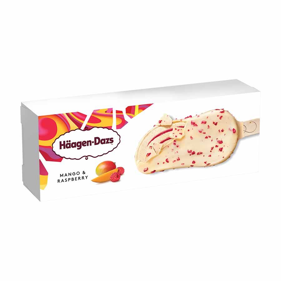 Haagen Dazs Παγωτό Mango Rasberry Ξυλάκι 80ml.