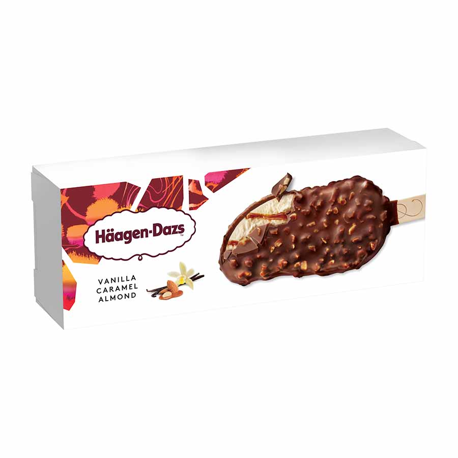 Haagen Dazs Παγωτό Vanilla Caramel Almond Ξυλάκι 80ml.