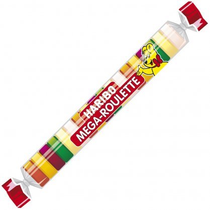 Haribo Mega-Roulette is 45g. ( to the post)