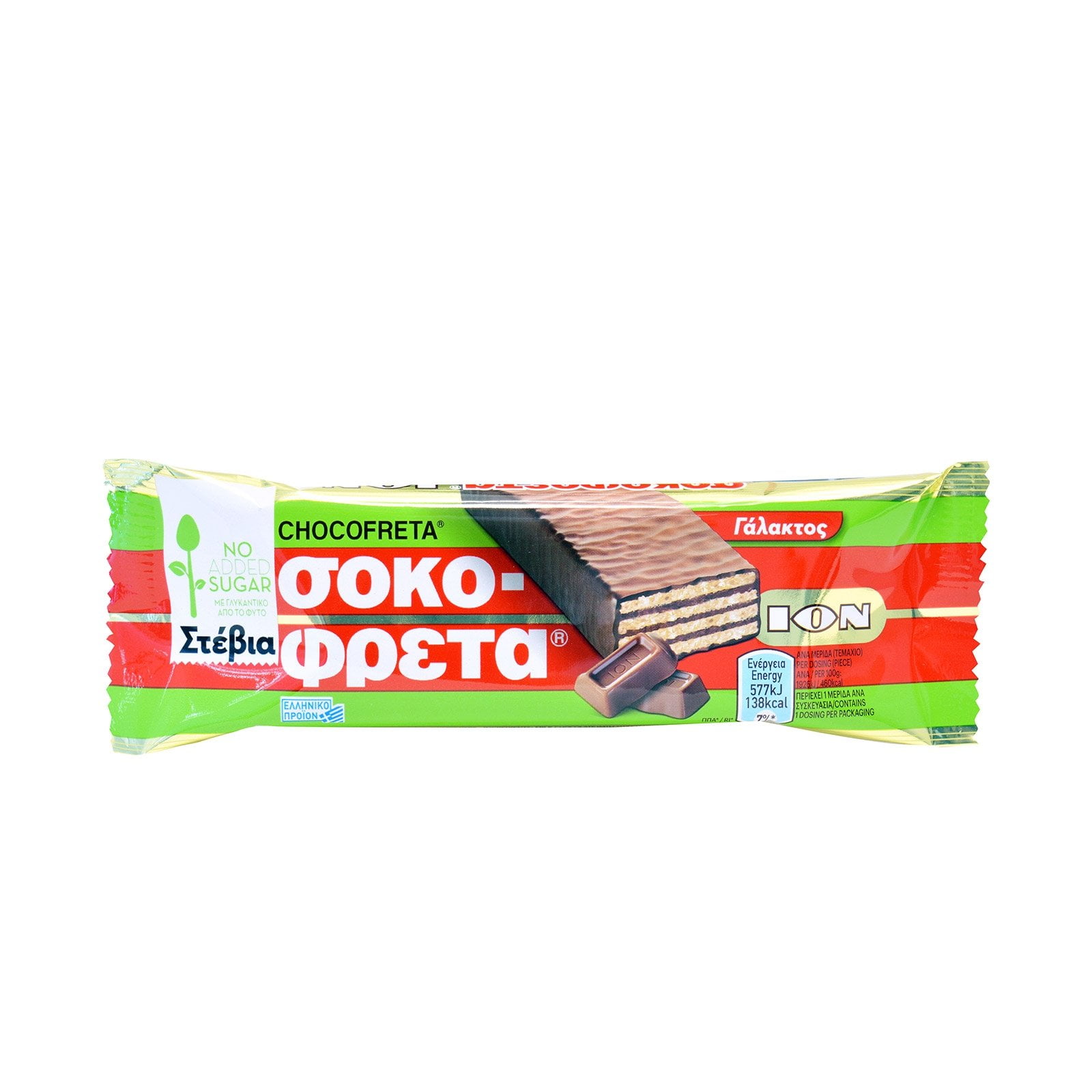 Ίον Σοκοφρέτα Γάλακτος με Stevia (30g)